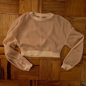 Alo Yoga Mesh Cropped Sweatshirt